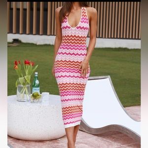 Hello Molly Reflecting Lovers Mini Dress in Pink.